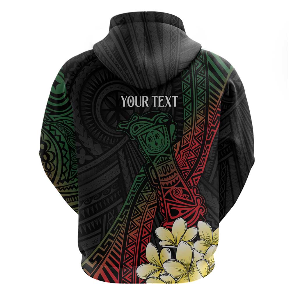 Personalized Papua New Guinea Hoodie Kundu Drum Motifs - Sepik Colors
