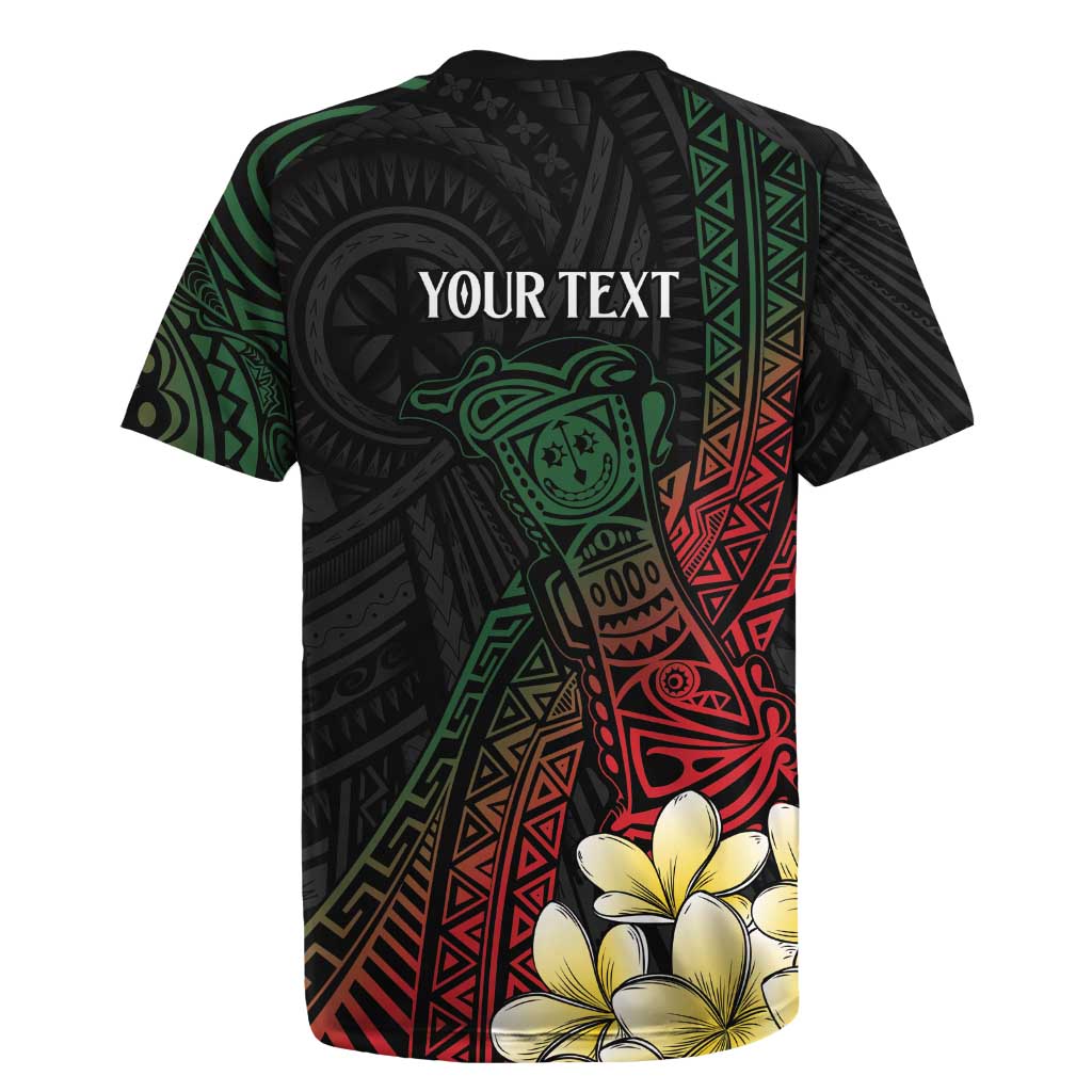 Personalized Papua New Guinea Rugby Jersey Kundu Drum Motifs - Sepik Colors