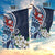 Bula Fiji Tagimaucia Mix Plumeria Masi Tapa Garden Flag Blue