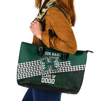 Hawaii Rainbow Warriors Alumni Custom Leather Tote Bag Kanaka Arrows Tropical Vibes