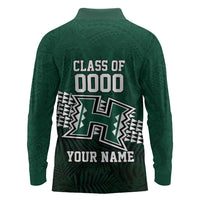 Hawaii Rainbow Warriors Alumni Custom Long Sleeve Polo Shirt Kanaka Arrows Tropical Vibes