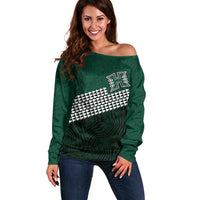 Hawaii Rainbow Warriors Alumni Custom Off Shoulder Sweater Kanaka Arrows Tropical Vibes