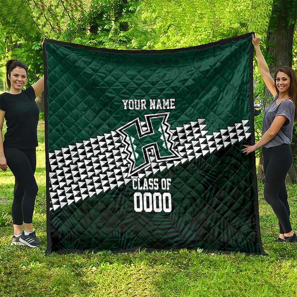 Hawaii Rainbow Warriors Alumni Custom Quilt Kanaka Arrows Tropical Vibes LT7 - Polynesian Pride