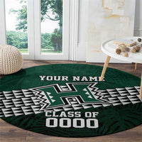 Hawaii Rainbow Warriors Alumni Custom Round Carpet Kanaka Arrows Tropical Vibes