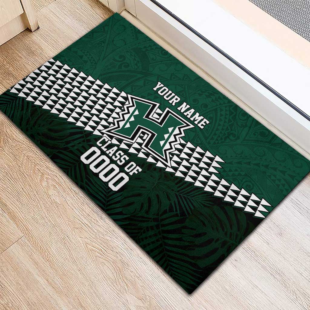 Hawaii Rainbow Warriors Alumni Custom Rubber Doormat Kanaka Arrows Tropical Vibes