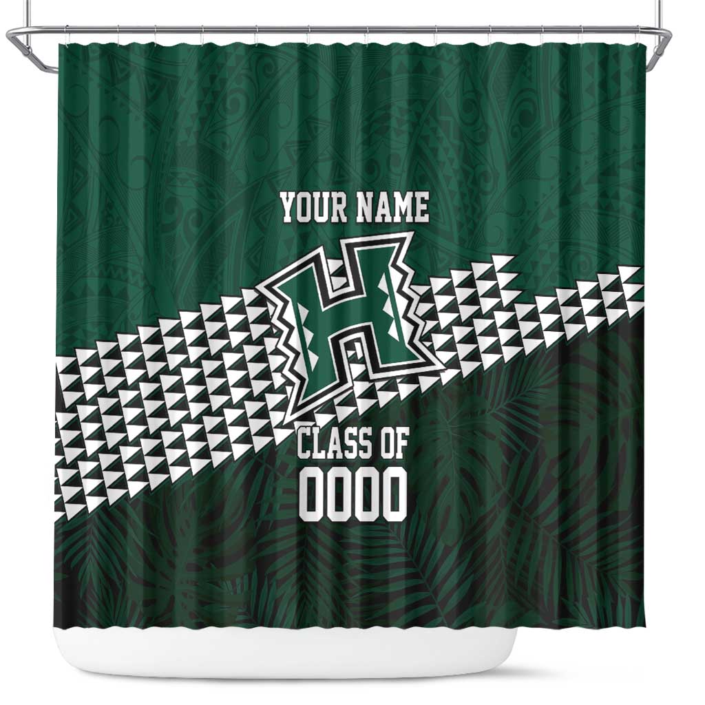 Hawaii Rainbow Warriors Alumni Custom Shower Curtain Kanaka Arrows Tropical Vibes