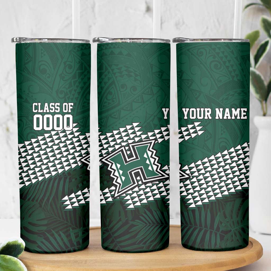 Hawaii Rainbow Warriors Alumni Custom Skinny Tumbler Kanaka Arrows Tropical Vibes