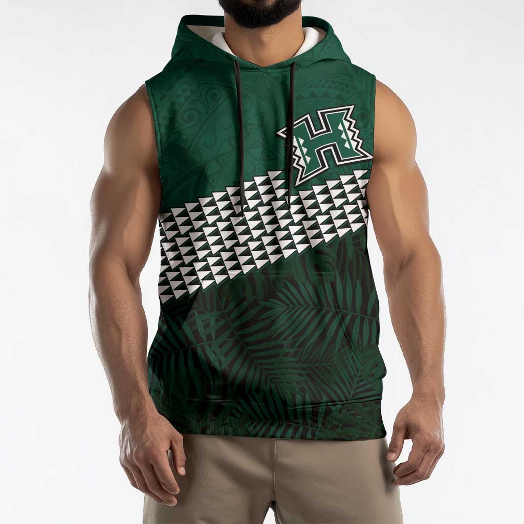 Hawaii Rainbow Warriors Alumni Custom Sleeveless Hoodie Kanaka Arrows Tropical Vibes