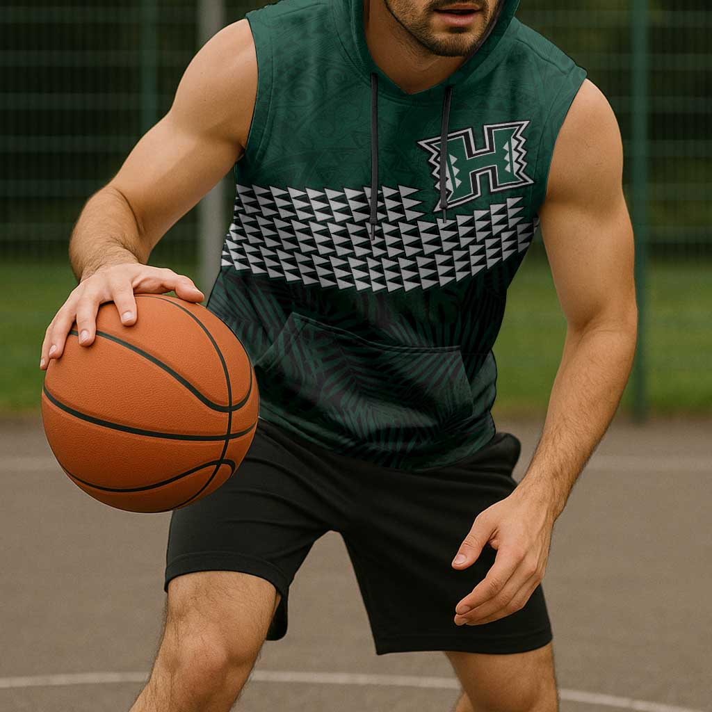 Hawaii Rainbow Warriors Alumni Custom Sleeveless Hoodie Kanaka Arrows Tropical Vibes