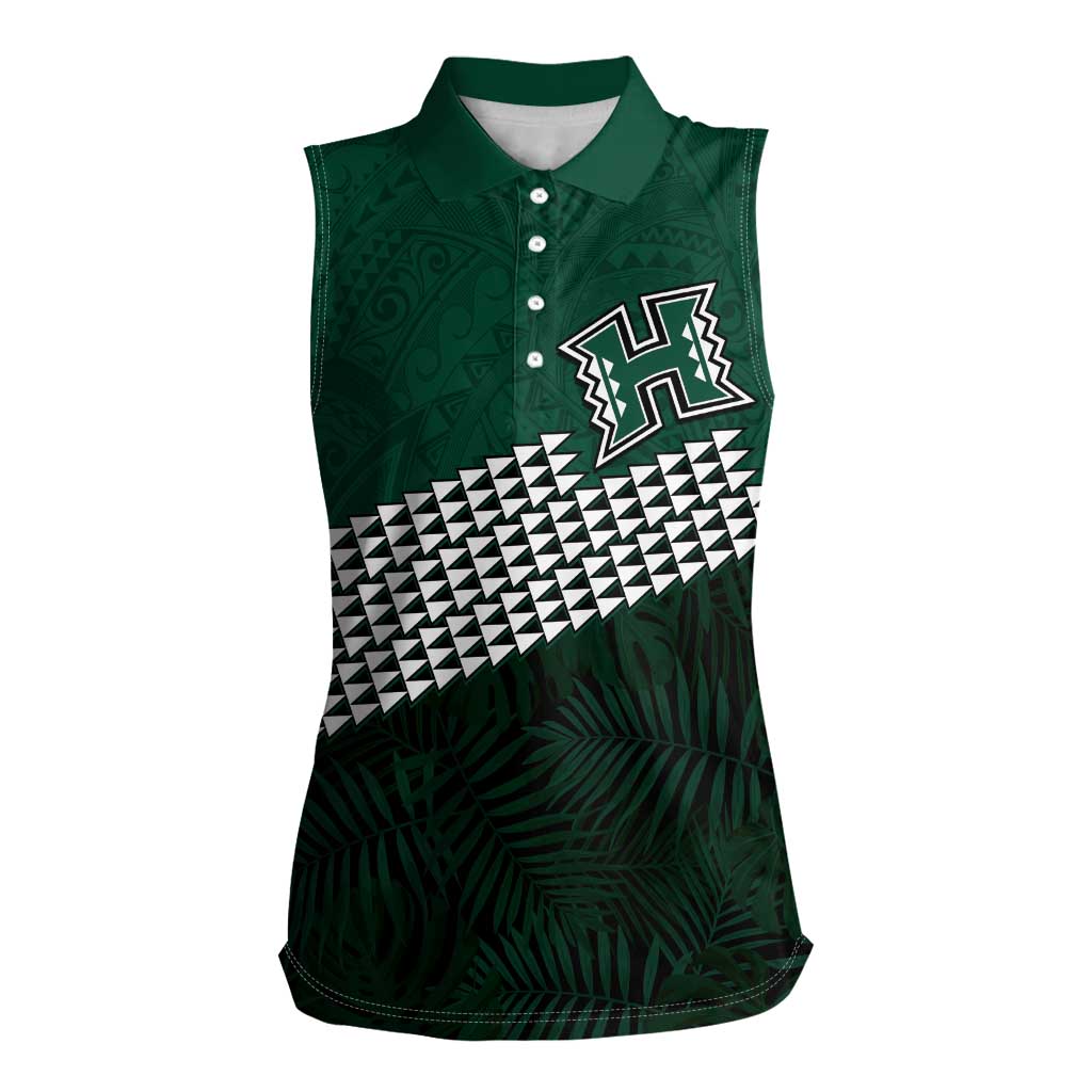 Hawaii Rainbow Warriors Alumni Custom Women Sleeveless Polo Shirt Kanaka Arrows Tropical Vibes