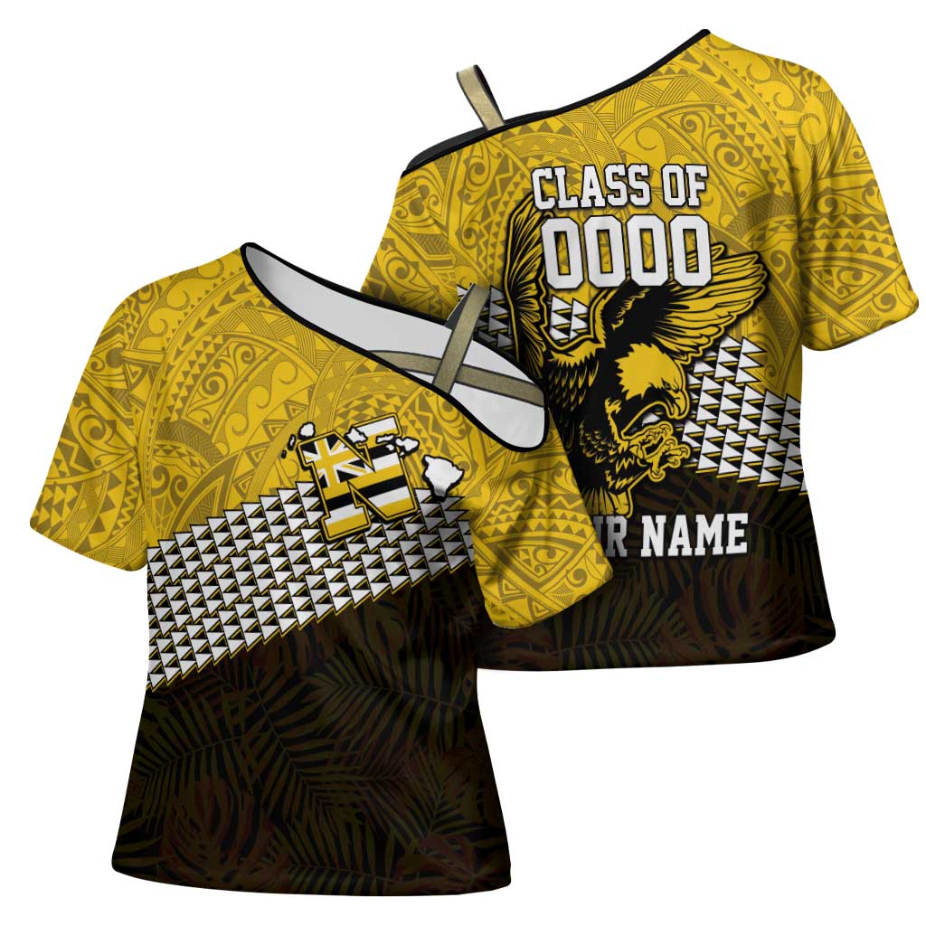 Hawaii Nanakuli High Alumni Custom Cross Shoulder Shirt Kanaka Arrows Tropical Vibes LT7 - Polynesian Pride