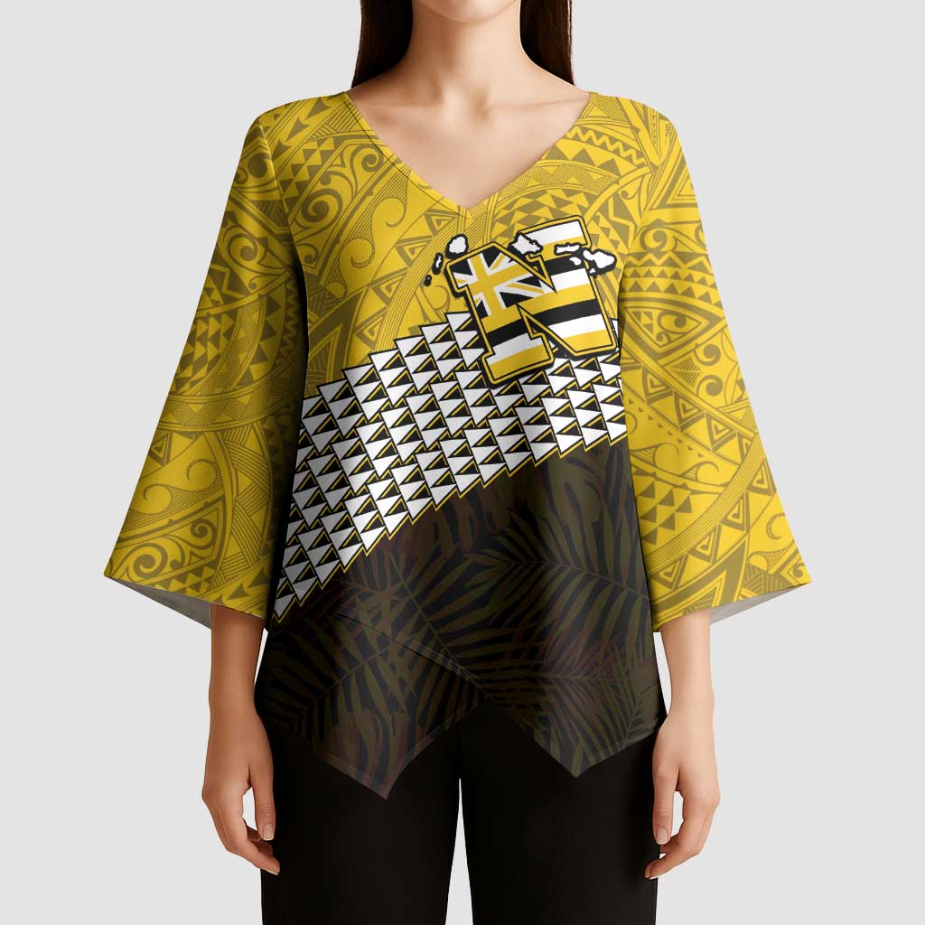 Hawaii Nanakuli High Alumni Custom Kimono Sleeve Blouse Kanaka Arrows Tropical Vibes