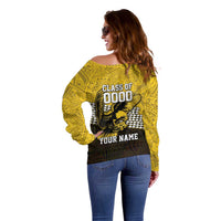 Hawaii Nanakuli High Alumni Custom Off Shoulder Sweater Kanaka Arrows Tropical Vibes