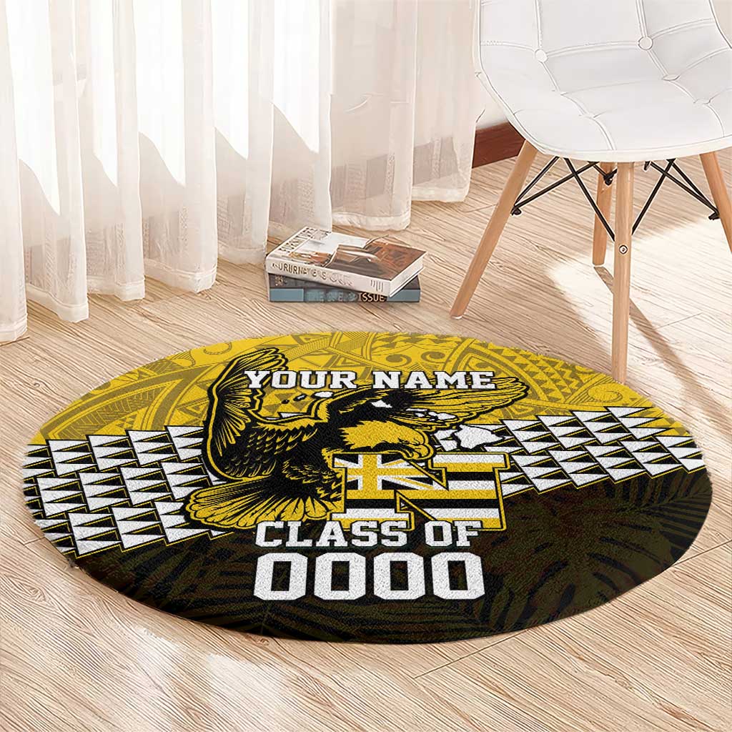 Hawaii Nanakuli High Alumni Custom Round Carpet Kanaka Arrows Tropical Vibes