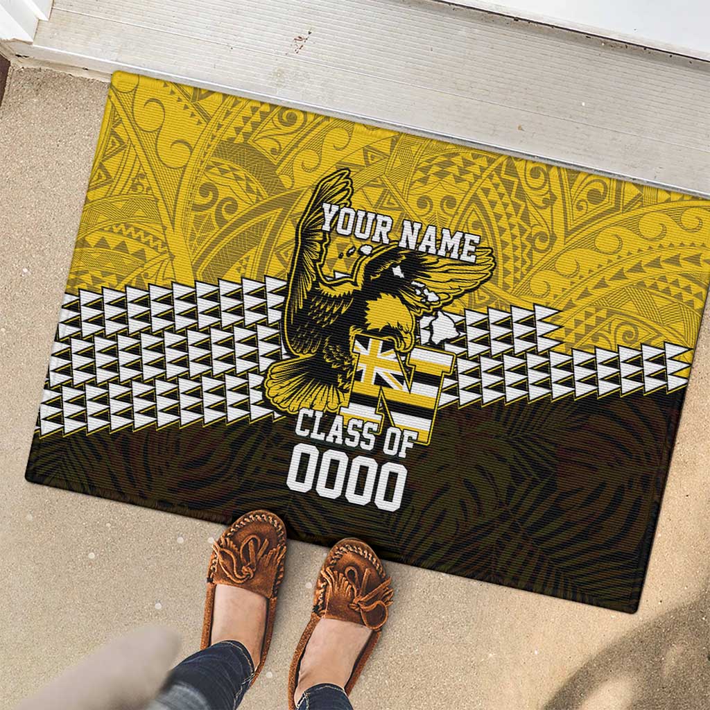 Hawaii Nanakuli High Alumni Custom Rubber Doormat Kanaka Arrows Tropical Vibes
