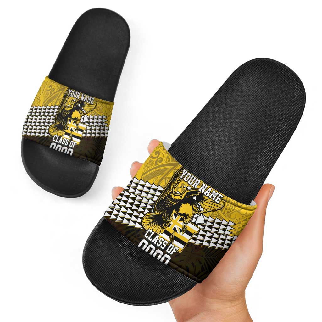 Hawaii Nanakuli High Alumni Custom Slide Sandals Kanaka Arrows Tropical Vibes