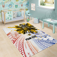 Philippines Independence Day Area Rug Eagle Mix Filipino Flag Tribal Style LT7 - Polynesian Pride