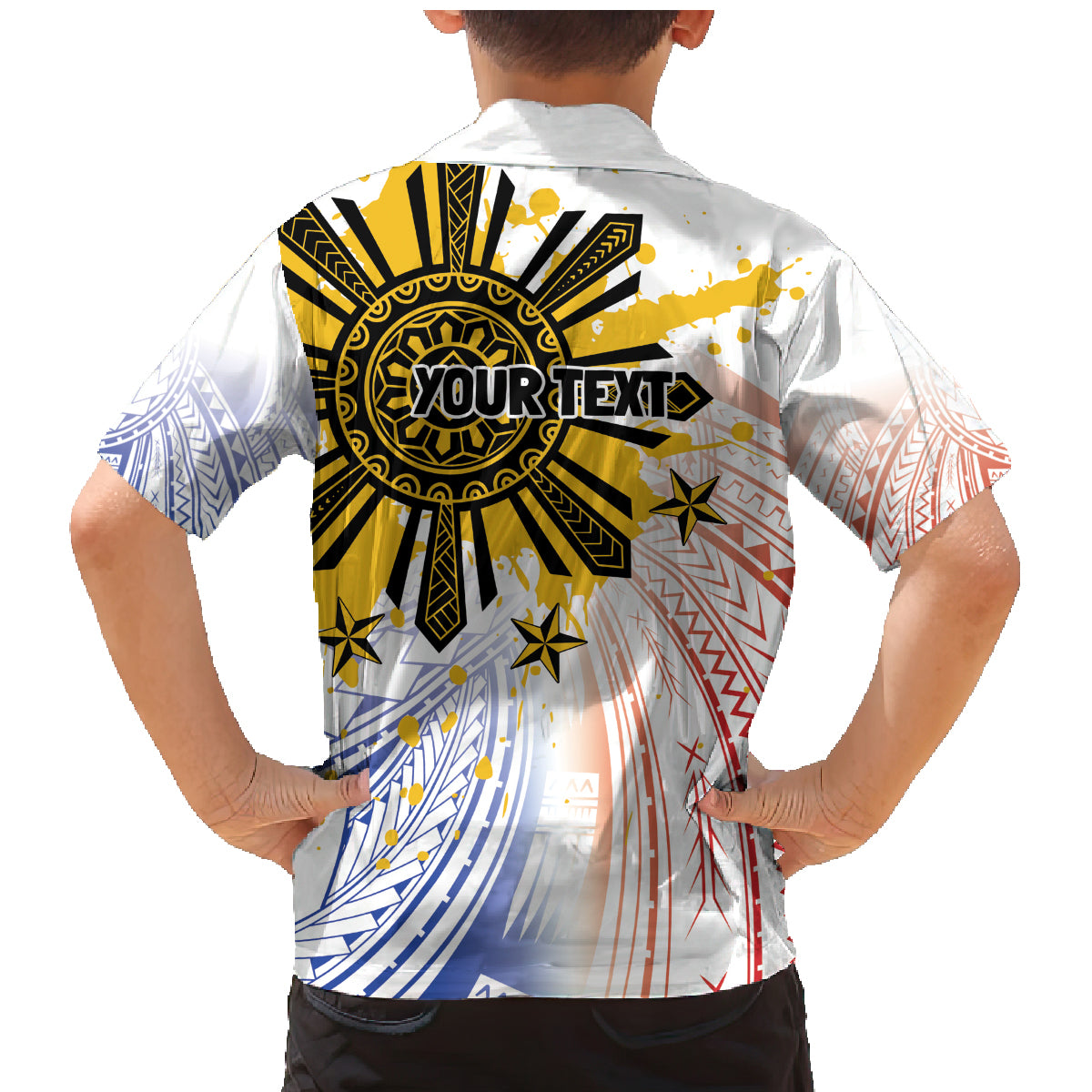 Philippines Independence Day Family Matching Mermaid Dress and Hawaiian Shirt Eagle Mix Filipino Flag Tribal Style LT7 - Polynesian Pride