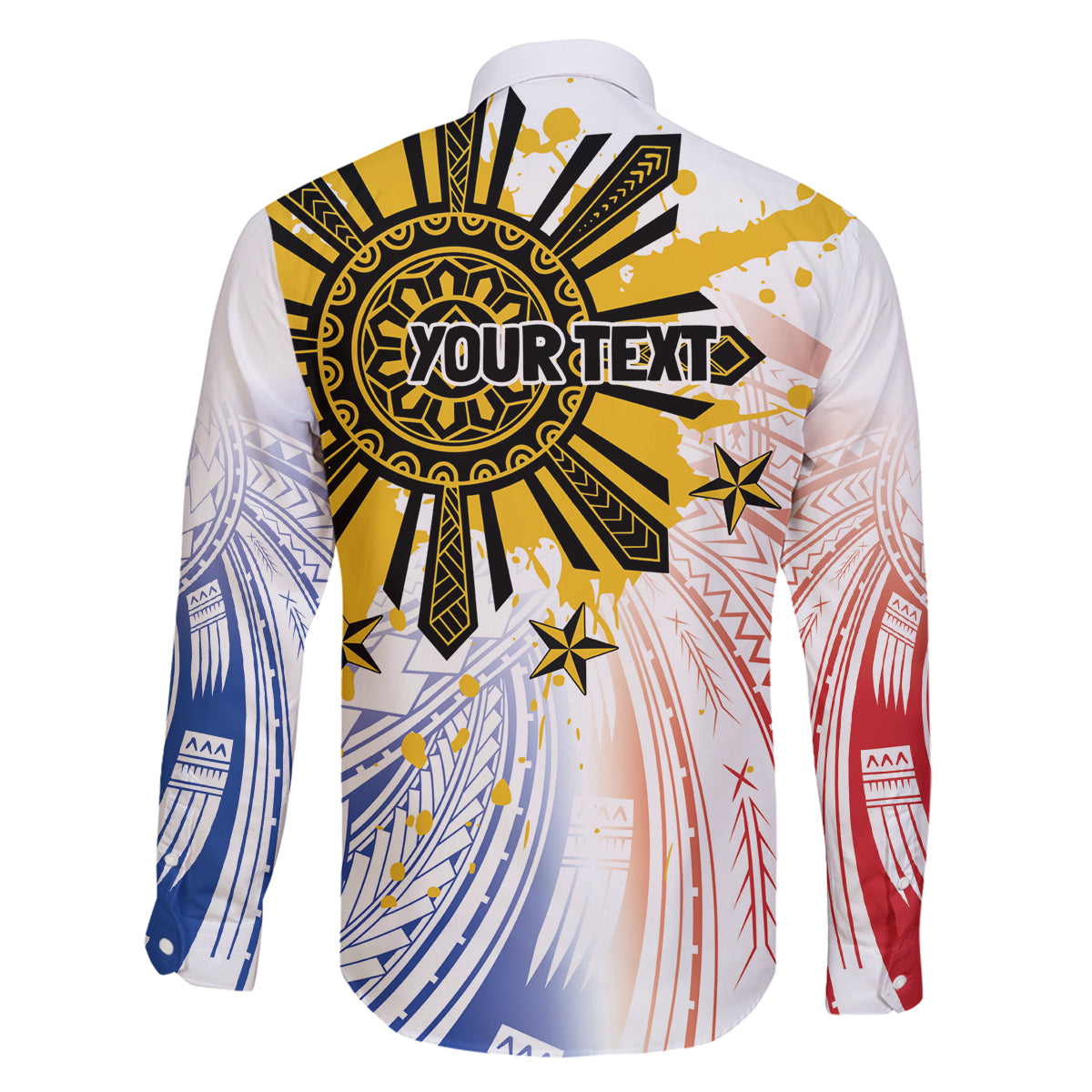 Philippines Independence Day Family Matching Off The Shoulder Long Sleeve Dress and Hawaiian Shirt Eagle Mix Filipino Flag Tribal Style LT7 - Polynesian Pride