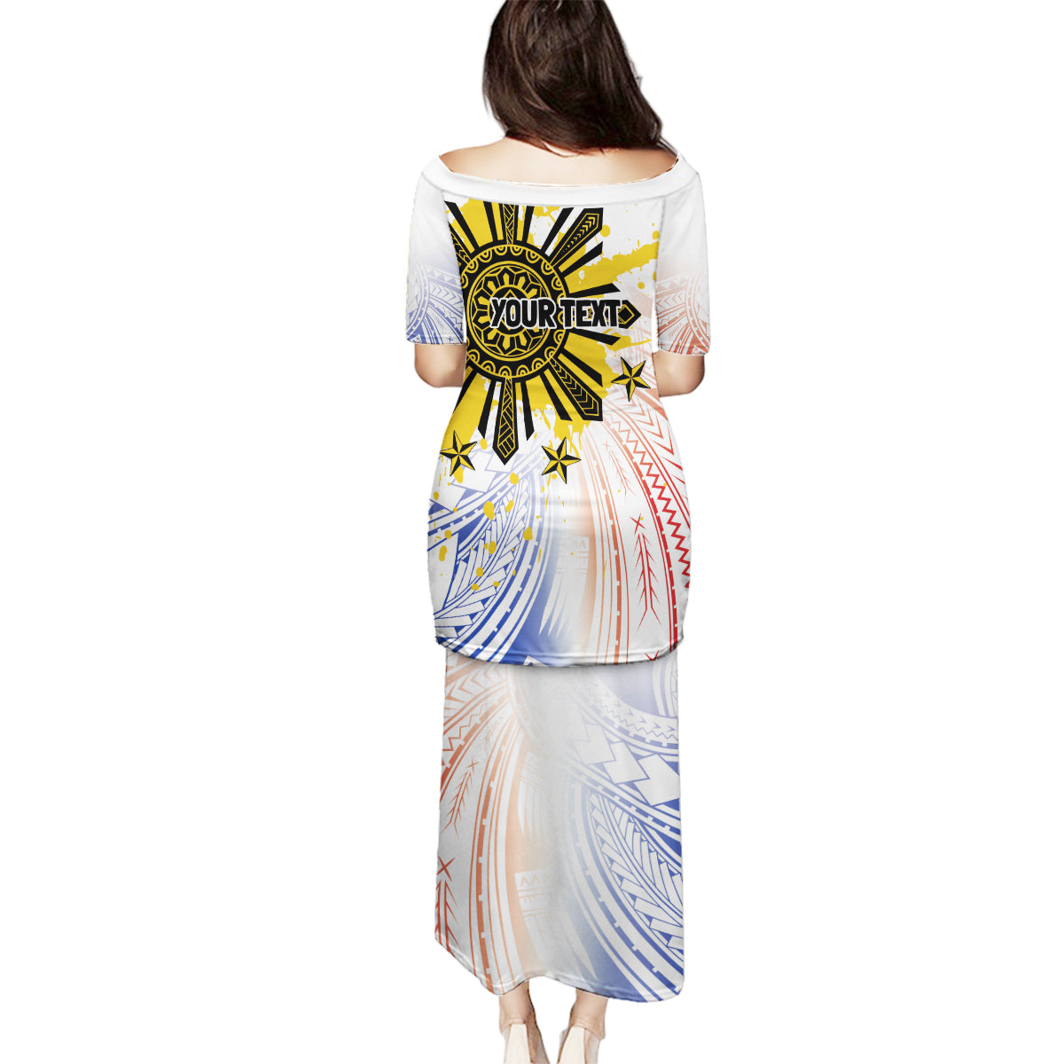 Philippines Independence Day Family Matching Puletasi and Hawaiian Shirt Eagle Mix Filipino Flag Tribal Style LT7 - Polynesian Pride