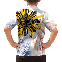 Philippines Independence Day Family Matching Short Sleeve Bodycon Dress and Hawaiian Shirt Eagle Mix Filipino Flag Tribal Style LT7 - Polynesian Pride