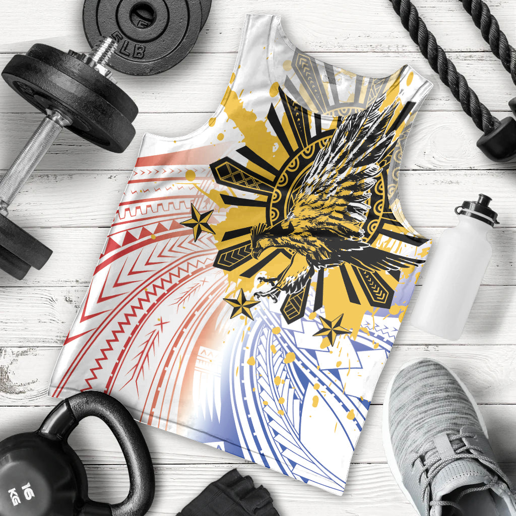 Philippines Independence Day Men Tank Top Eagle Mix Filipino Flag Tribal Style LT7 - Polynesian Pride