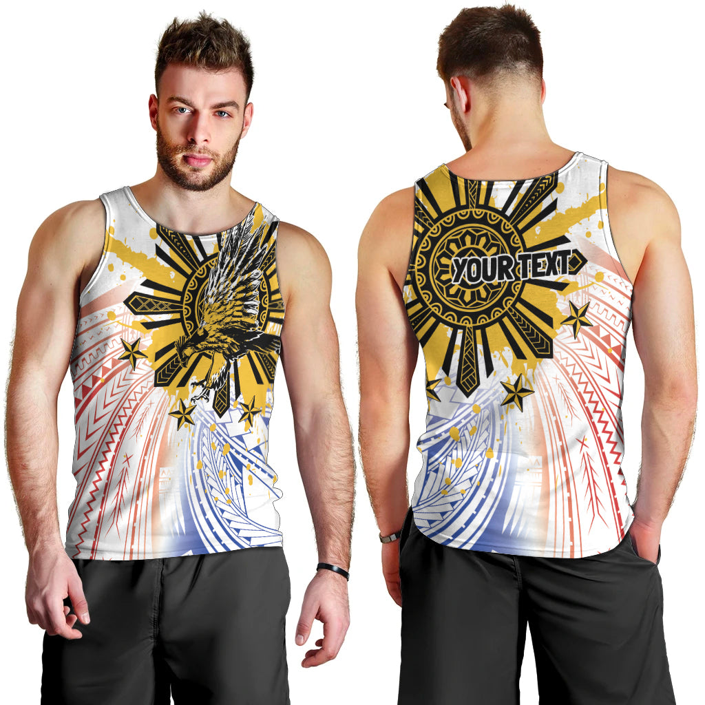 Philippines Independence Day Men Tank Top Eagle Mix Filipino Flag Tribal Style LT7 - Polynesian Pride