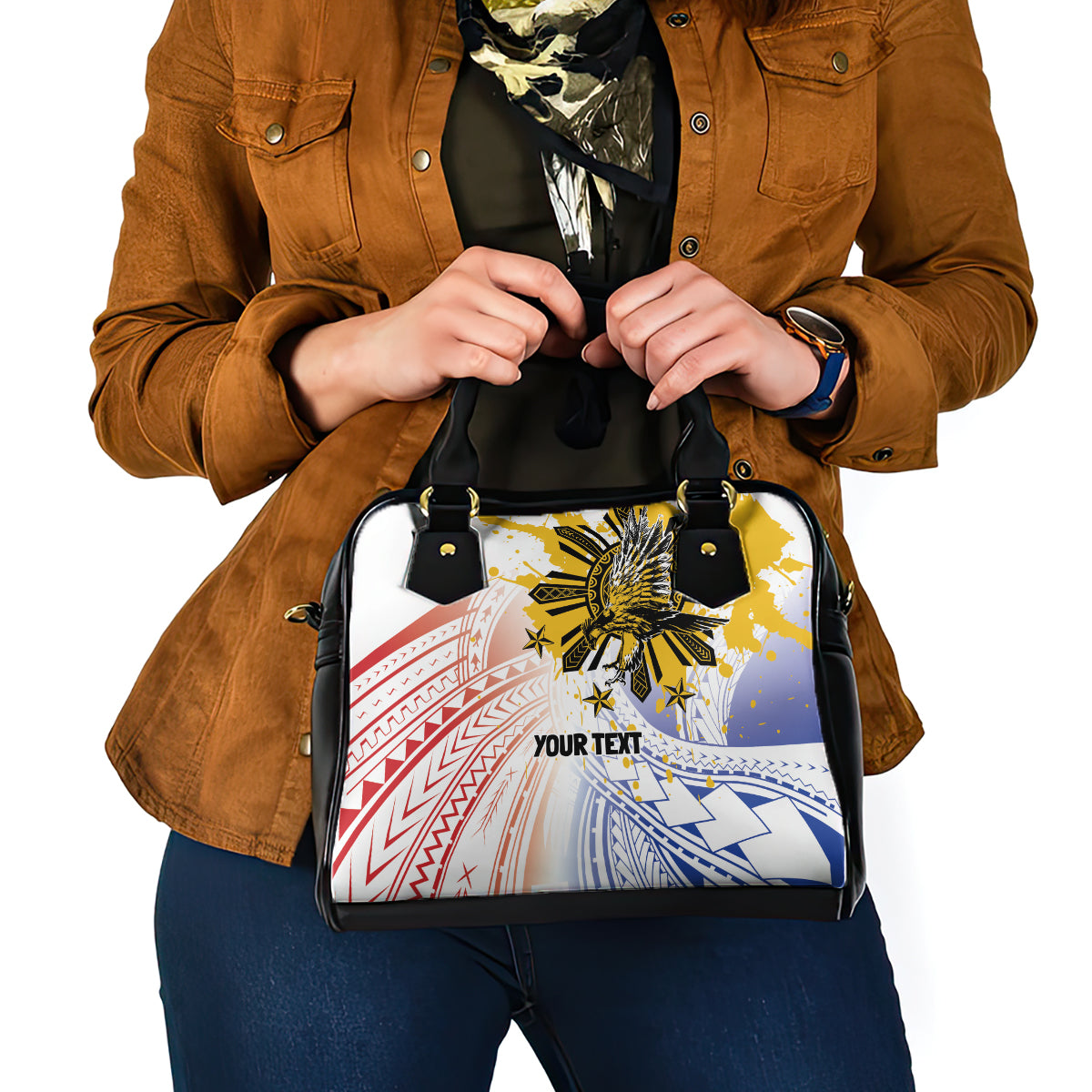 Philippines Independence Day Shoulder Handbag Eagle Mix Filipino Flag Tribal Style LT7 - Polynesian Pride