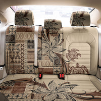Talofa Samoa Mamanu Siapo Mix Malu Back Car Seat Cover Classic Beige Frangipani and Turtles LT7 - Polynesian Pride
