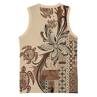 Talofa Samoa Mamanu Siapo Mix Malu Basketball Jersey Classic Beige Frangipani and Turtles