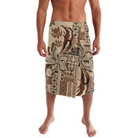 Talofa Samoa Mamanu Siapo Mix Malu Lavalava Classic Beige Frangipani and Turtles