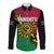 Personalised Vanuatu Long Sleeve Button Shirt Mix Aboriginal Dot Art LT7 Unisex Art - Polynesian Pride