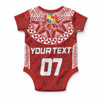 Custom Tonga Rugby Baby Onesie Mate Ma'a Tonga Champions