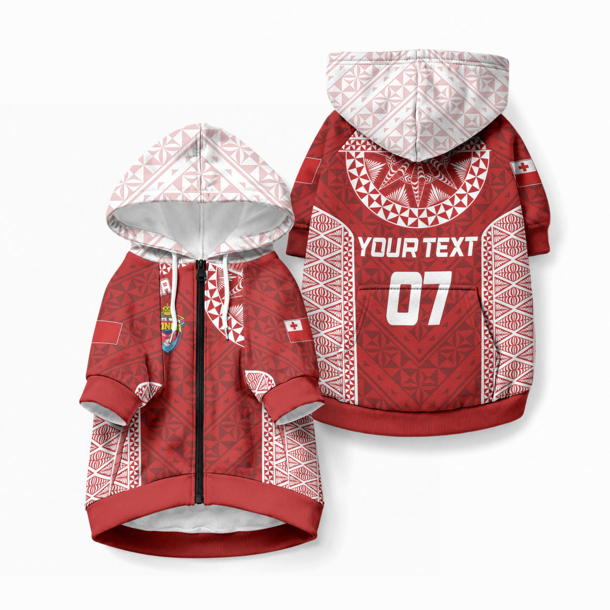 Custom Tonga Rugby Pet Hoodie Mate Ma'a Tonga Champions