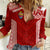 Personalised Tonga Rugby Women Casual Shirt Mate Ma'a Tonga Champions LT7 Female Red - Polynesian Pride