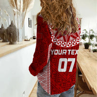 Personalised Tonga Rugby Women Casual Shirt Mate Ma'a Tonga Champions LT7 - Polynesian Pride