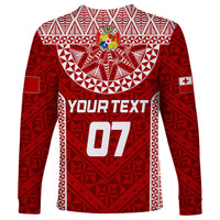 Personalised Tonga Rugby Long Sleeve Shirt Ikale Tahi Champions World Cup 2023 LT7 - Polynesian Pride