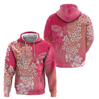 Dreamy Butterfly Polynesian - Breast Cancer Awareness Hoodie Floral Vibes