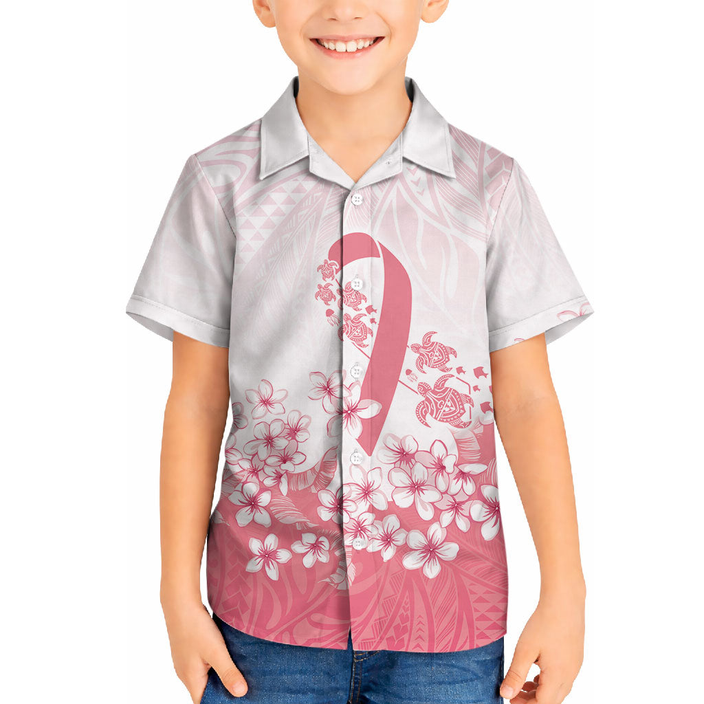 Breast Cancer Awareness Polynesian Hawaiian Shirt Floral Pink Ribbon