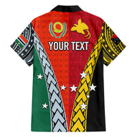 Personalised Papua New Guinea Mix Penama Family Matching Tank Maxi Dress and Hawaiian Shirt Tribal Patterns Half-Half Style LT7 - Polynesian Pride