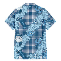 Blue Palaka Hawaii Cowboy Christmas Family Matching Mermaid Dress and Hawaiian Shirt Paniolo Mix Maile Lei LT7 - Polynesian Pride