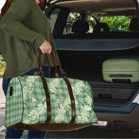 Green Palaka Hawaii Cowboy Christmas Travel Bag Paniolo Mix Maile Lei - Polynesian Pride