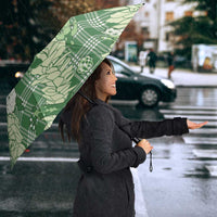 Green Palaka Hawaii Cowboy Christmas Umbrella Paniolo Mix Maile Lei LT7 - Polynesian Pride