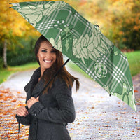 Green Palaka Hawaii Cowboy Christmas Umbrella Paniolo Mix Maile Lei LT7 - Polynesian Pride