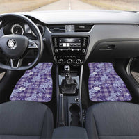 Purple Palaka Hawaii Cowboy Christmas Car Mats Paniolo Mix Maile Lei - Polynesian Pride