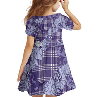 Purple Palaka Hawaii Cowboy Christmas Family Matching Puletasi and Hawaiian Shirt Paniolo Mix Maile Lei LT7 - Polynesian Pride