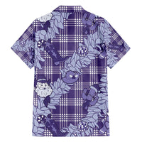 Purple Palaka Hawaii Cowboy Christmas Hawaiian Shirt Paniolo Mix Maile Lei LT7 - Polynesian Pride