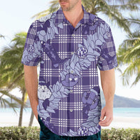 Purple Palaka Hawaii Cowboy Christmas Hawaiian Shirt Paniolo Mix Maile Lei LT7 - Polynesian Pride