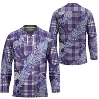 Purple Palaka Hawaii Cowboy Christmas Hockey Jersey Paniolo Mix Maile Lei LT7 - Polynesian Pride