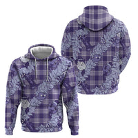 Purple Palaka Hawaii Cowboy Christmas Hoodie Paniolo Mix Maile Lei LT7 - Polynesian Pride